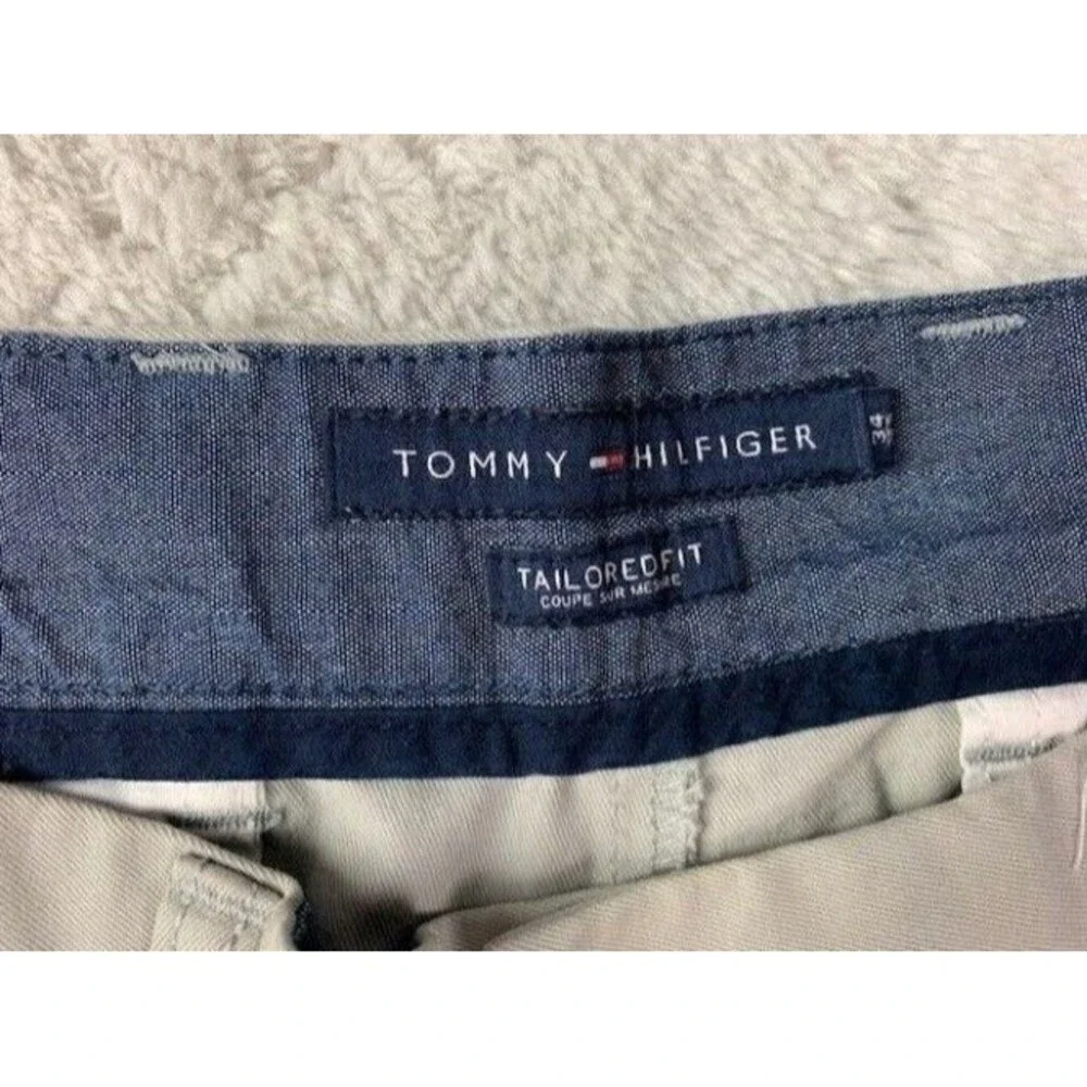 Tommy Hilfiger Size 34x32 Mens Chino Pants Tailored Fit Tan